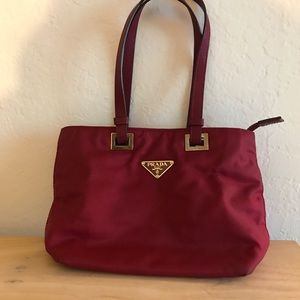 Mini Red Nylon Prada Purse
